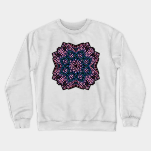Four-sided Mandala - Mandelbulb 3D Fractal Rendering Crewneck Sweatshirt by lyle58